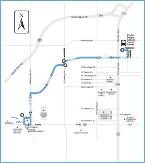 Graphic of the Route 133 map