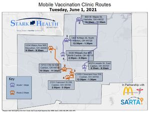 Map of vaccination clinics