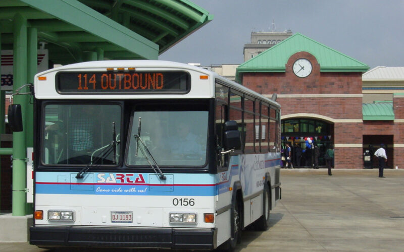 Route 114 Bus at the Cornerstone Transit Center