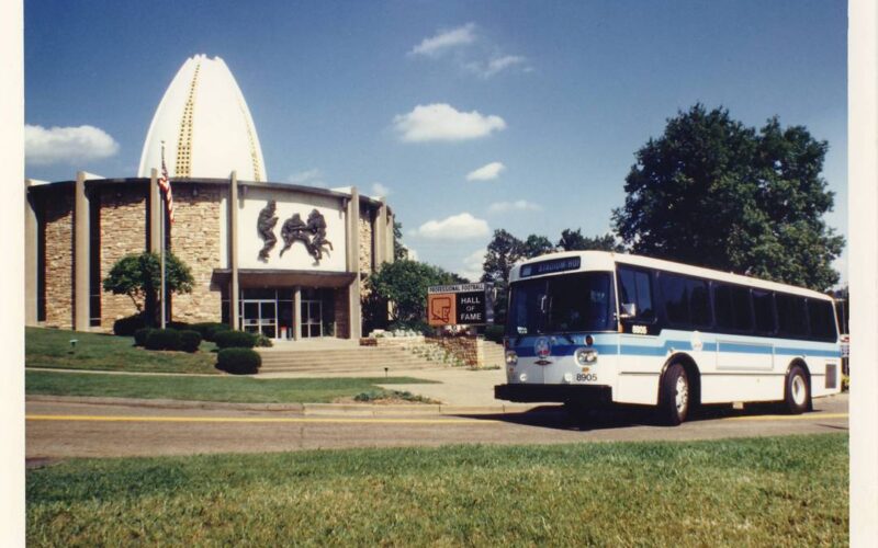 Canton RTA Bus in front of the Pro-Football Hall of Fame