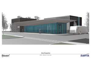 Rendering of new Massillon Transit Center