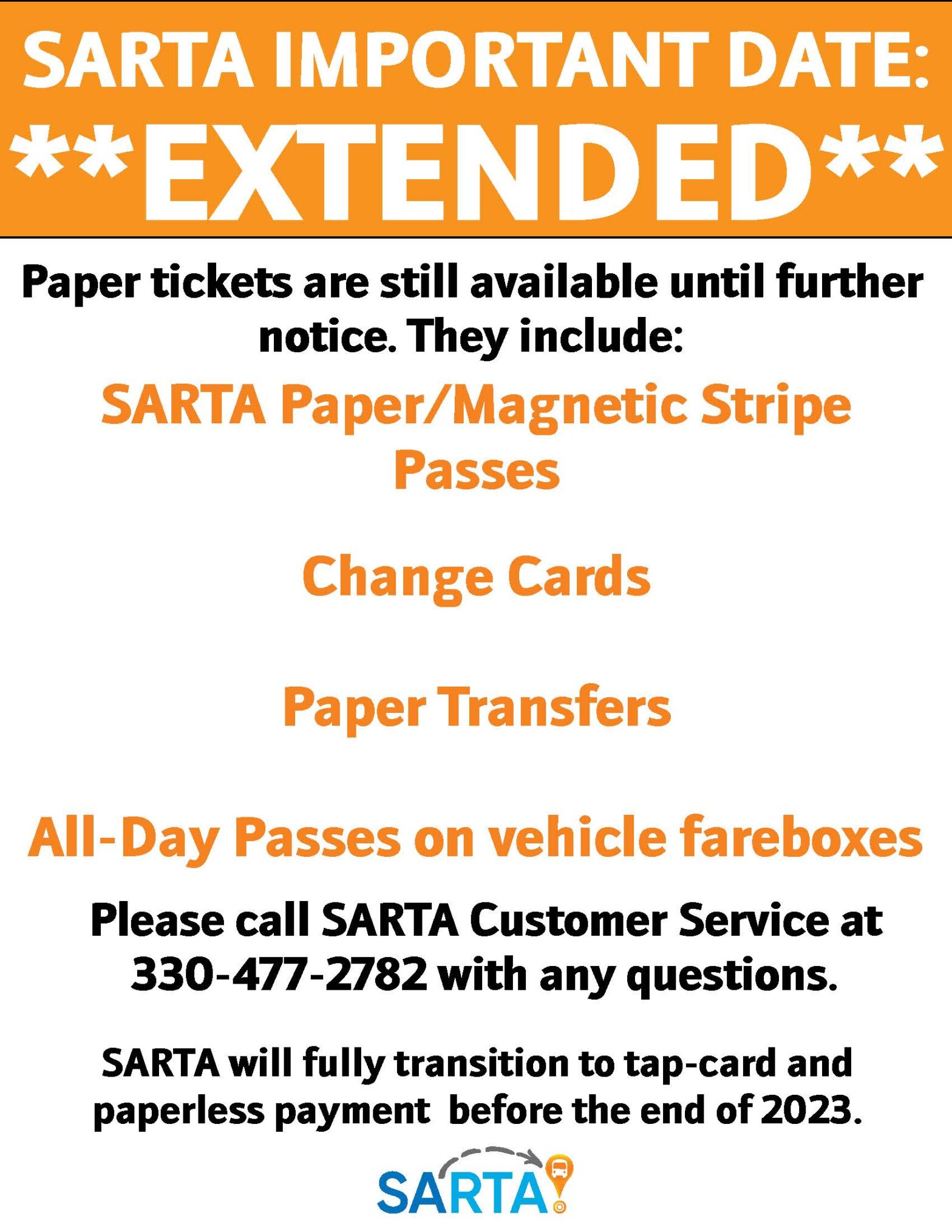 Paper Passes Extended through 2023